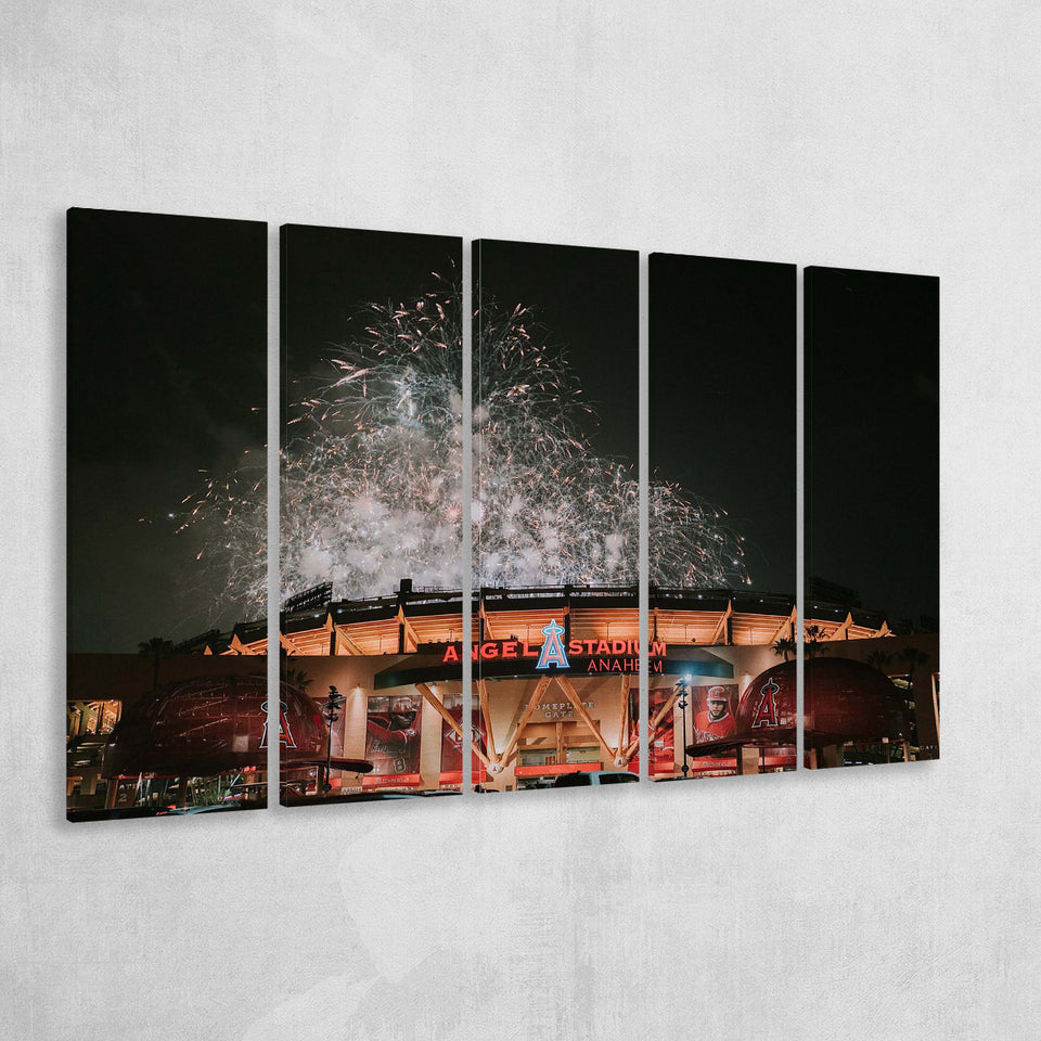 Angel Stadium Canvas Prints Los Angeles Angels Wall Art,Multi Panels B,Sport Stadium Art Prints, Fan Gift