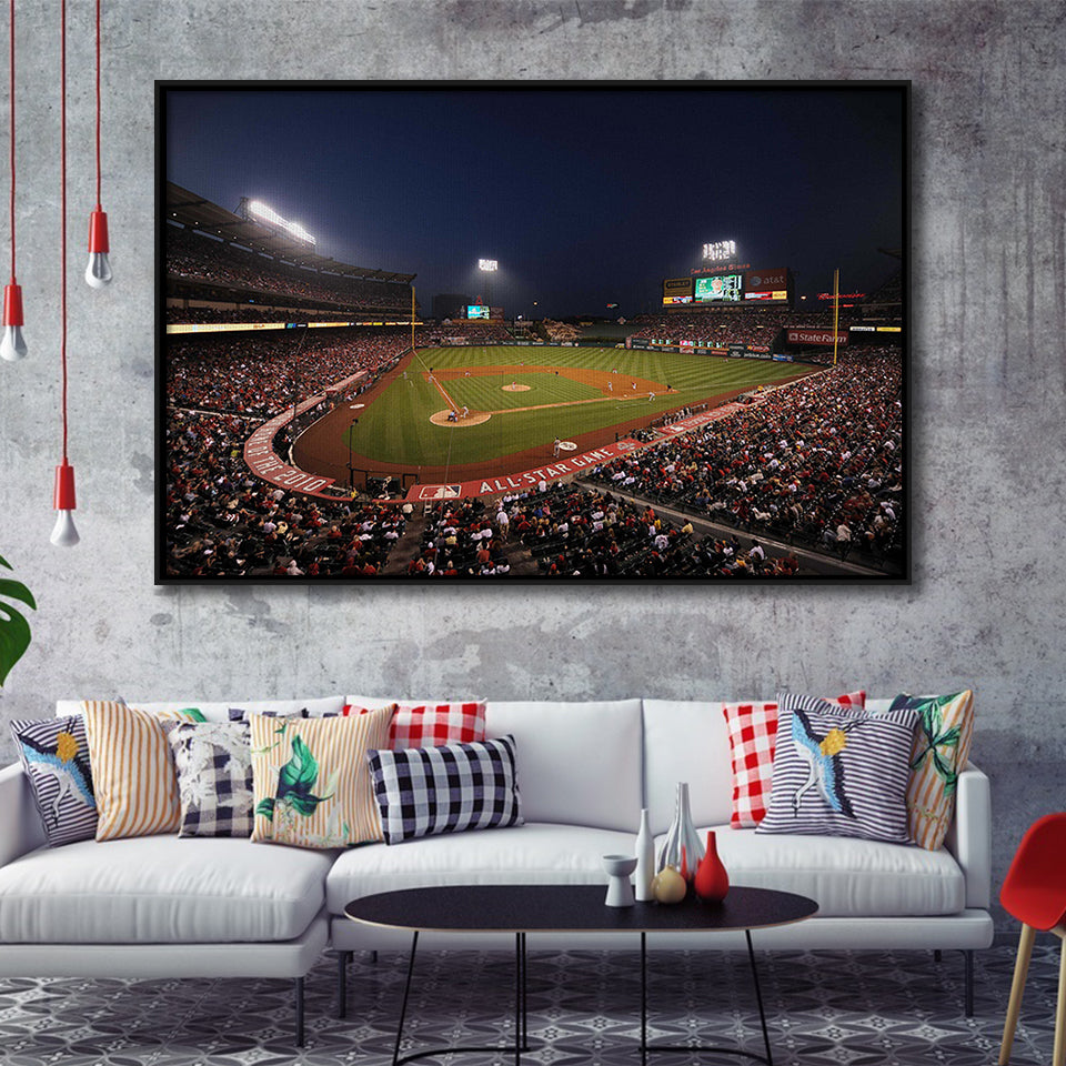 Angel Stadium in Los Angeles, Stadium Canvas, Sport Art, Gift for him,100 Framed Canvas Prints Wall Art Decor, Framed Picture