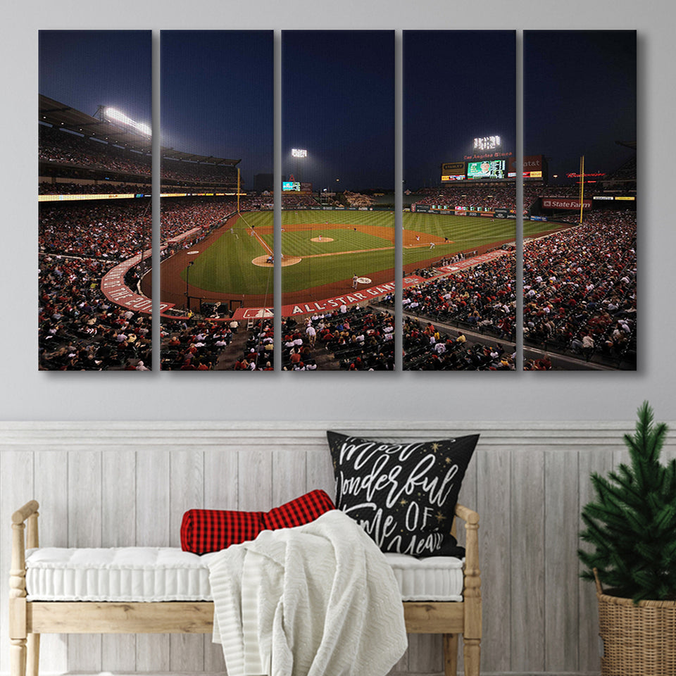 Angel Stadium in Los Angeles, Stadium Canvas, Sport Art, Gift for him,100 Multi Panels B, Canvas Prints Wall Art Decor