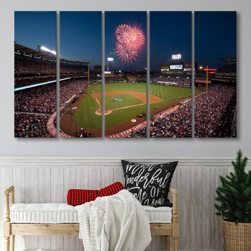 Angel Stadium in Los Angeles, Stadium Canvas, Sport Art, Gift for him, Multi Panels B, Canvas Prints Wall Art Decor