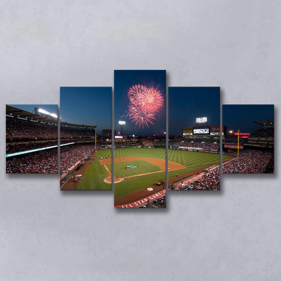 Angel Stadium in Los Angeles, Stadium Canvas, Sport Art, Large Canvas, Multi Panels, Canvas Prints Wall Art Decor