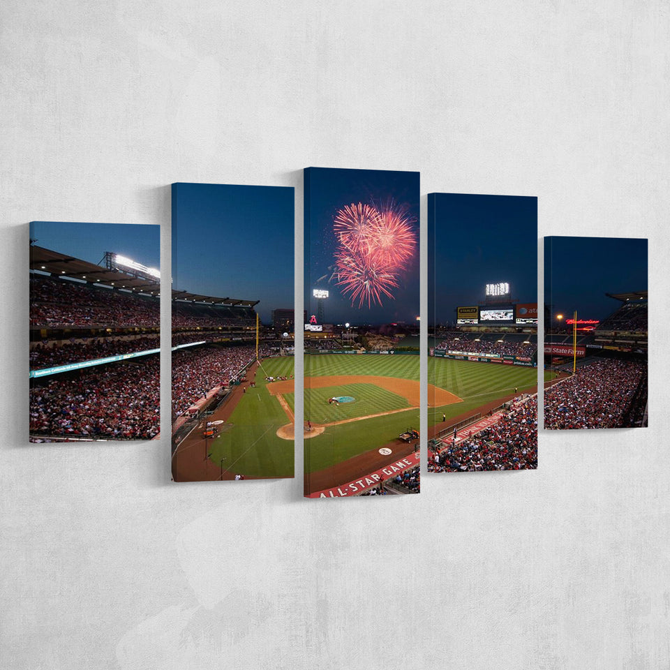 Angel Stadium in Los Angeles, Stadium Canvas, Sport Art, Large Canvas, Multi Panels, Canvas Prints Wall Art Decor
