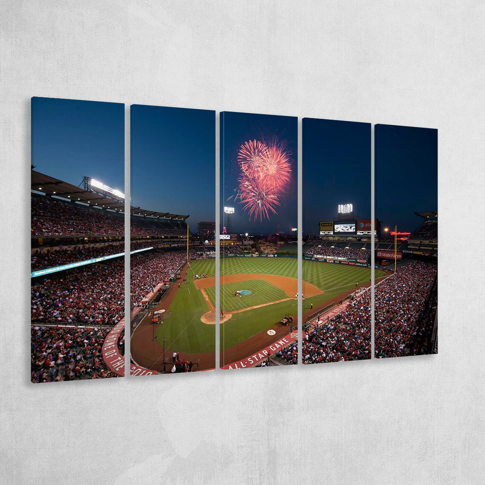 Angel Stadium in Los Angeles, Stadium Canvas, Sport Art, Gift for him, Multi Panels B, Canvas Prints Wall Art Decor