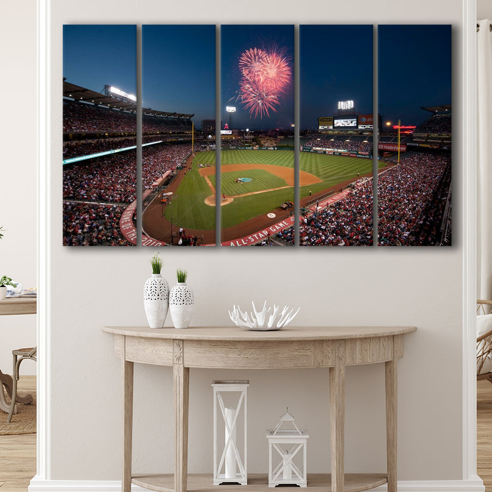 Angel Stadium in Los Angeles, Stadium Canvas, Sport Art, Gift for him, Multi Panels B, Canvas Prints Wall Art Decor
