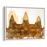 Angkor Ruins In Cambodia, Angkor Wall Art, Angkor Ruins Painting, Framed Canvas Prints Wall Art Home Decor,Floating Frame