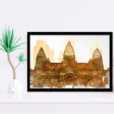 Angkor Ruins In Cambodia, Angkor Wall Art, Angkor Ruins Painting, Framed Art Prints Wall Art Home Decor, Ready to Hang