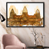 Angkor Ruins In Cambodia, Angkor Wall Art, Angkor Ruins Painting, Framed Canvas Prints Wall Art Home Decor,Floating Frame
