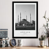 Ankara, Turkey Black And White Art Framed Art Prints Wall Art Decor, Framed Picture