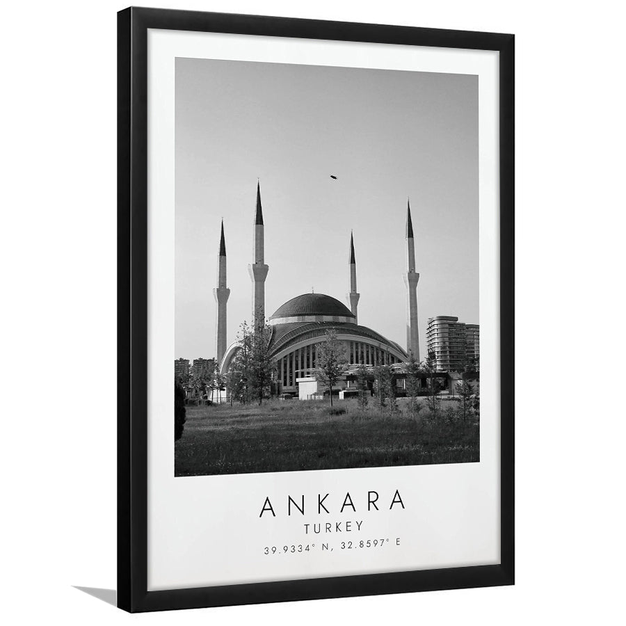 Ankara, Turkey Black And White Art Framed Art Prints Wall Art Decor, Framed Picture