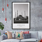 Ankara, Turkey Black And White Art Framed Art Prints Wall Art Decor, Framed Picture