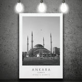 Ankara, Turkey Black And White Art Canvas Prints Wall Art Home Decor
