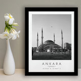 Ankara, Turkey Black And White Art Framed Art Prints Wall Art Decor, Framed Picture