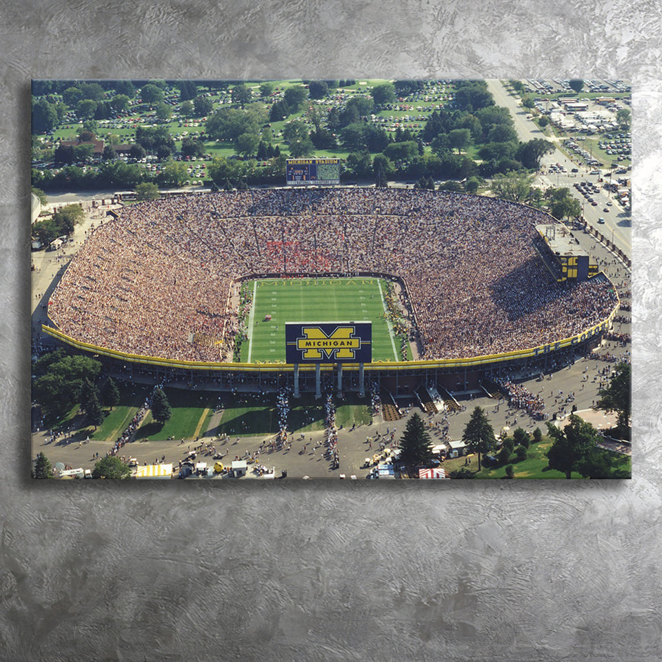 Ann Arbor Michigan, Stadium Canvas, Sport Art, Gift for him, Fan Gift, Canvas Prints Wall Art Decor