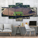 Ann Arbor Michigan, Stadium Canvas, Sport Art, Large Canvas, Multi Panels, Canvas Prints Wall Art Decor