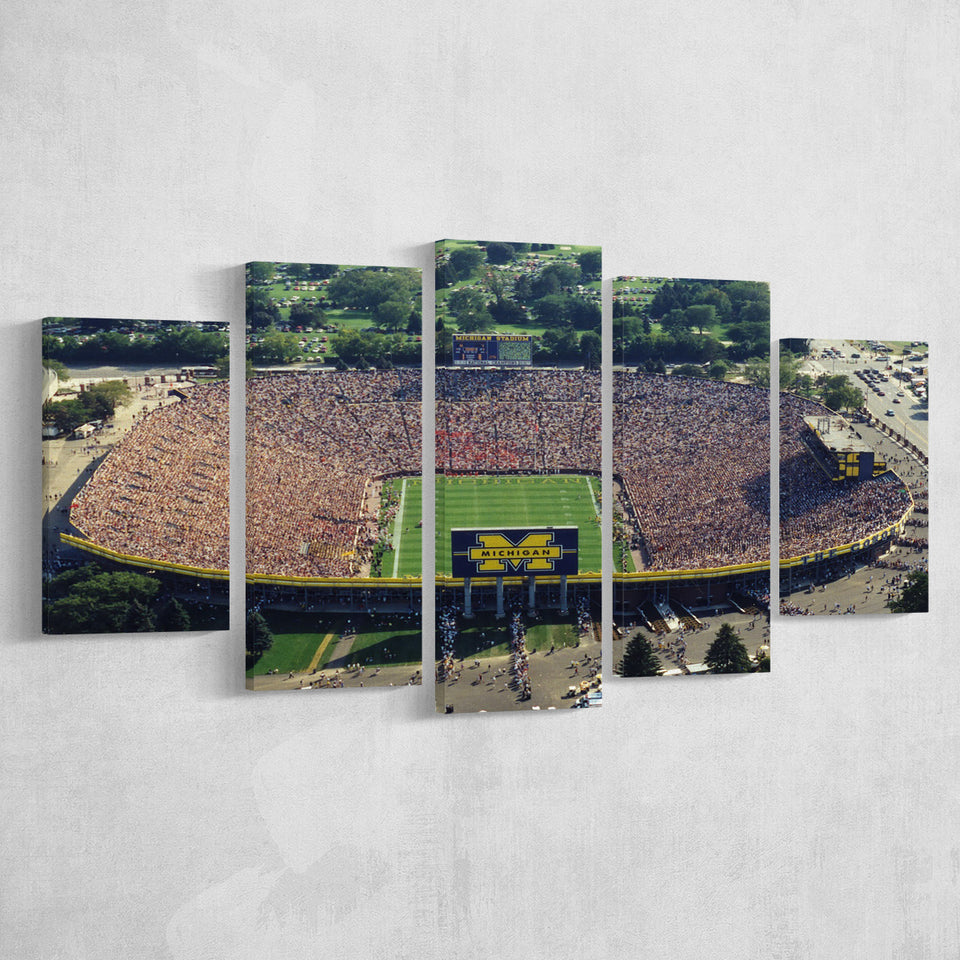 Ann Arbor Michigan, Stadium Canvas, Sport Art, Large Canvas, Multi Panels, Canvas Prints Wall Art Decor