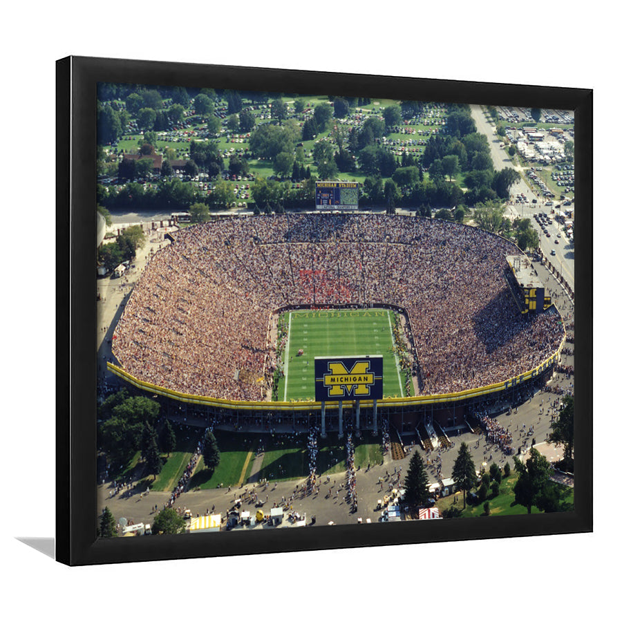 Ann Arbor Michigan, Stadium Canvas, Sport Art, Gift for him, Framed Art Prints Wall Art Decor, Framed Picture