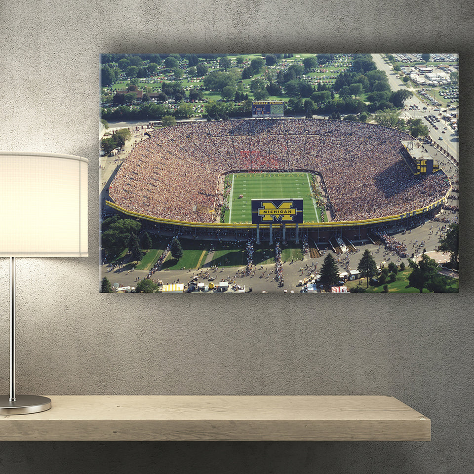 Ann Arbor Michigan, Stadium Canvas, Sport Art, Gift for him, Fan Gift, Canvas Prints Wall Art Decor