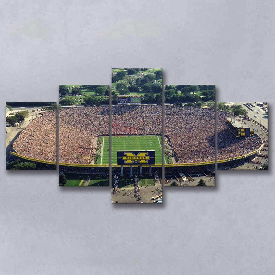 Ann Arbor Michigan, Stadium Canvas, Sport Art, Large Canvas, Multi Panels, Canvas Prints Wall Art Decor
