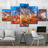 Annapolis Maryland Usa Downtown Cityscape On 5 Pieces Mixed Canvas Prints Wall Art Home Decor