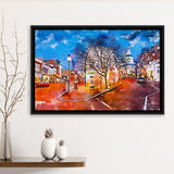 Annapolis Maryland Usa Downtown Cityscape On City Art Watercolor Framed Canvas Prints Wall Art Home Decor,Floating Frame