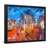 Annapolis Maryland Usa Downtown Cityscape On City Art Watercolor Framed Art Prints Wall Art Decor,Framed Picture