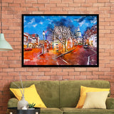 Annapolis Maryland Usa Downtown Cityscape On City Art Watercolor Framed Art Prints Wall Art Decor,Framed Picture