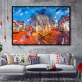 Annapolis Maryland Usa Downtown Cityscape On City Art Watercolor Framed Canvas Prints Wall Art Home Decor,Floating Frame