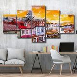 Annapolis Maryland Usa Downtown View Over V1 5 Pieces Mixed Canvas Prints Wall Art Home Decor