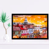 Annapolis Maryland Usa Downtown View Over V1 City Art Watercolor Framed Art Prints Wall Art Decor,Framed Picture