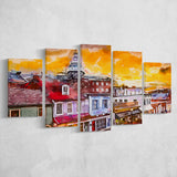 Annapolis Maryland Usa Downtown View Over V1 5 Pieces Mixed Canvas Prints Wall Art Home Decor