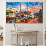 Annapolis Maryland Usa Downtown View Over 5 Pieces Extra Large Canvas Prints Wall Art Home Decor