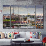 Annapolis Cityscape Maryland 5 Piece B Canvas Prints Wall Art Decor - Painting Canvas, Multi Panels