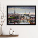Annapolis Cityscape Maryland Framed Canvas Prints Wall Art Decor - Paiting Canvas, Art Prints, Floating Frame