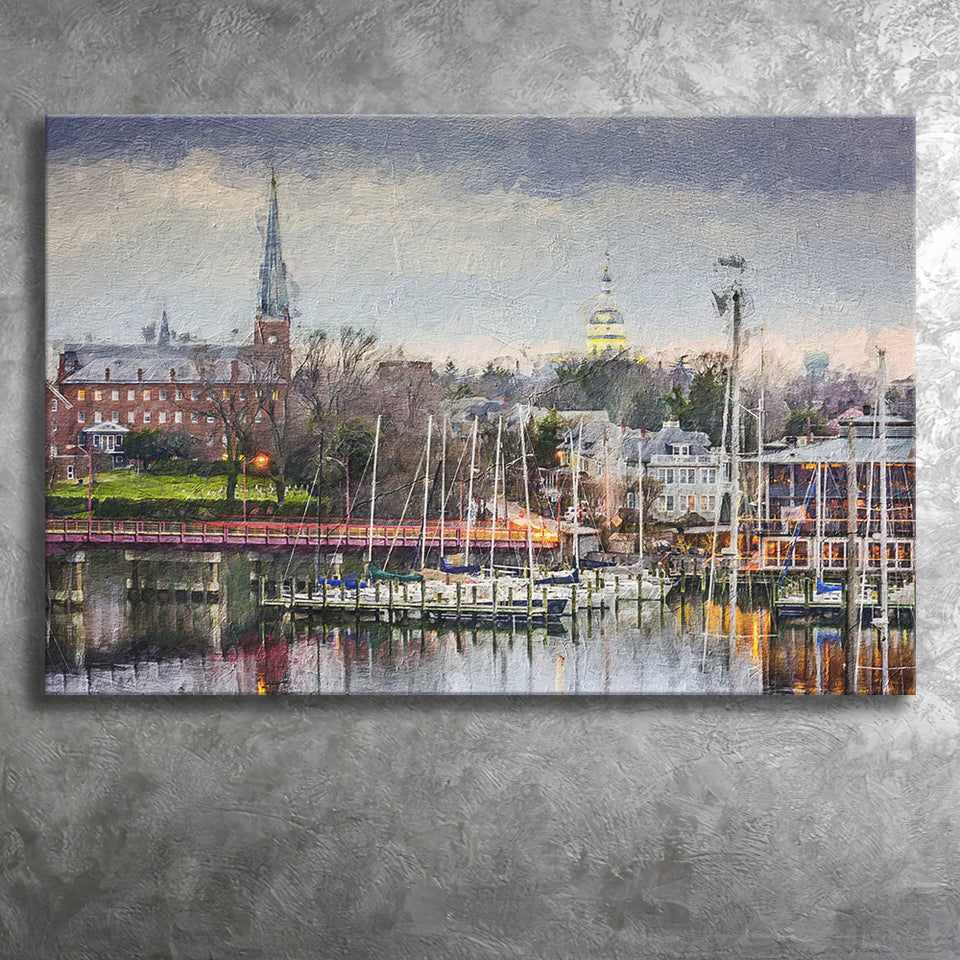 Annapolis Cityscape Maryland Canvas Prints Wall Art Decor - Paiting Canvas, Art Prints, Wall Decor, For Sale