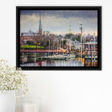 Annapolis Cityscape Maryland Framed Canvas Prints Wall Art Decor - Paiting Canvas, Art Prints, Floating Frame