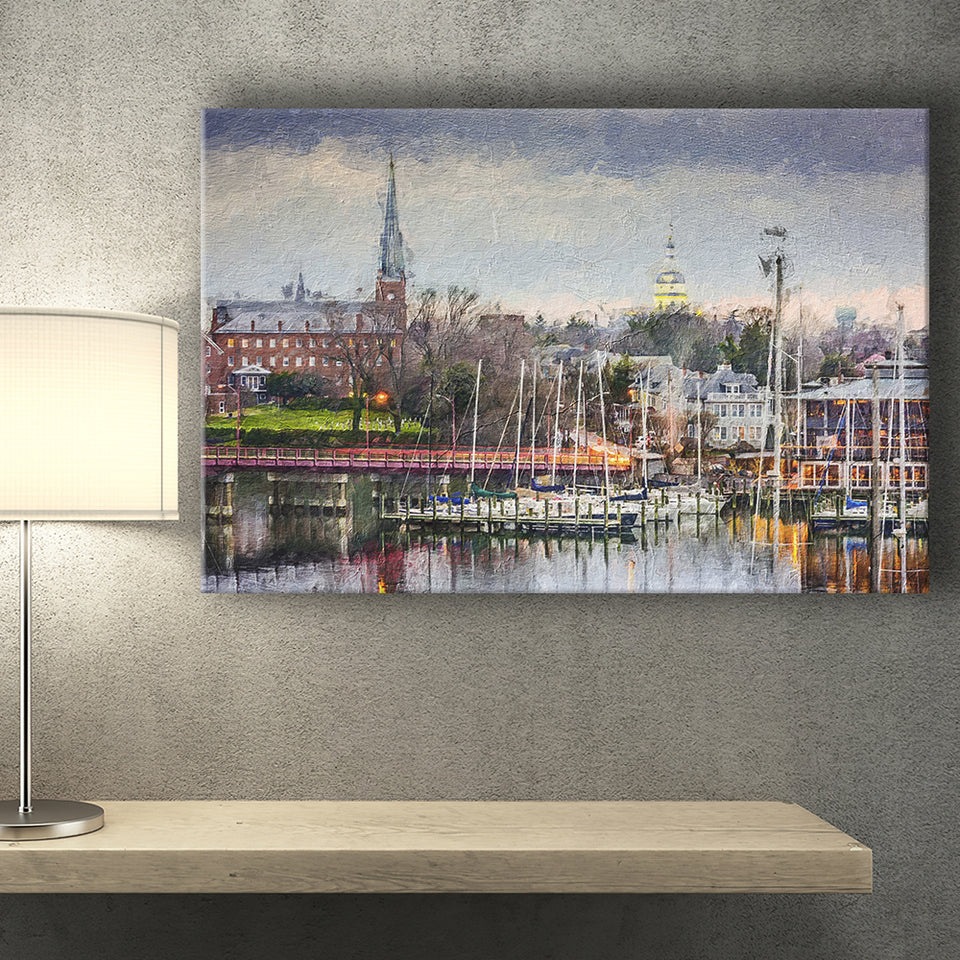 Annapolis Cityscape Maryland Canvas Prints Wall Art Decor - Paiting Canvas, Art Prints, Wall Decor, For Sale