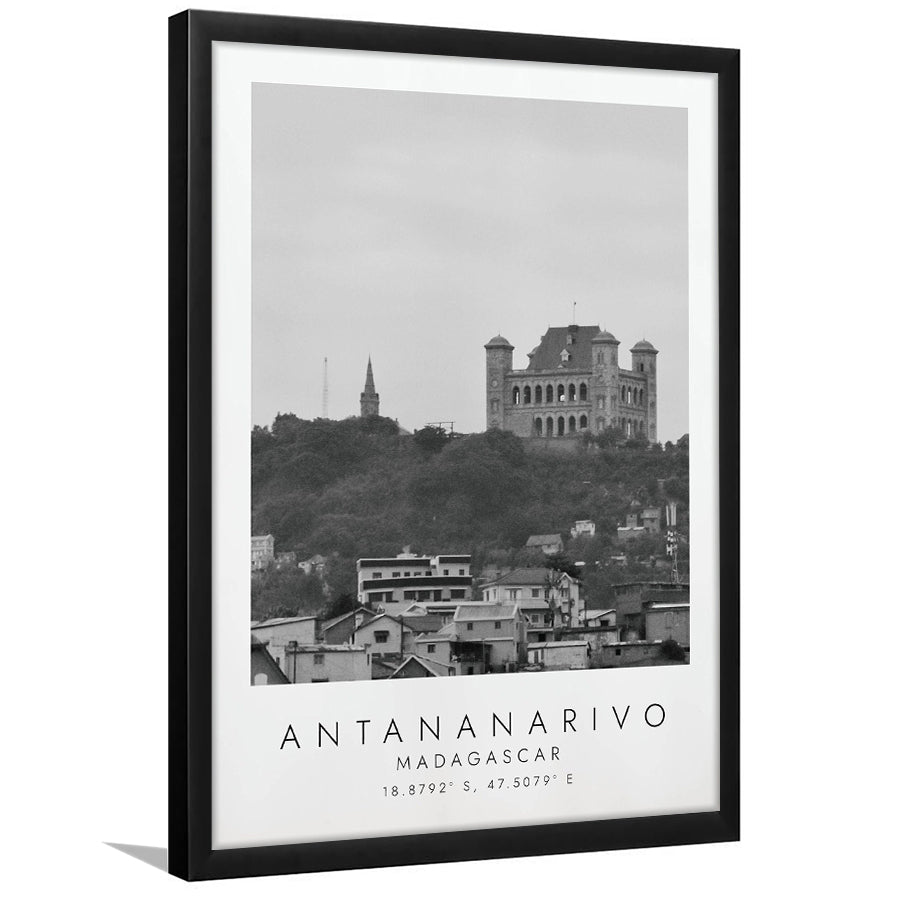 Antananarivo, Madagascar Black And White Art Framed Art Prints Wall Art Decor, Framed Picture
