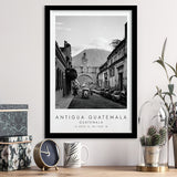 Antigua Guatemala, Guatemala Black And White Art Framed Art Prints Wall Art Decor, Framed Picture