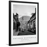 Antigua Guatemala, Guatemala Black And White Art Framed Art Prints Wall Art Decor, Framed Picture