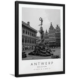 Antwerp, Belgium Black And White Art Framed Art Prints Wall Art Decor, Framed Picture