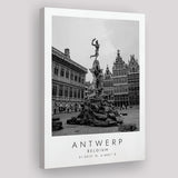 Antwerp, Belgium Black And White Art Canvas Prints Wall Art Home Decor