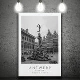 Antwerp, Belgium Black And White Art Canvas Prints Wall Art Home Decor