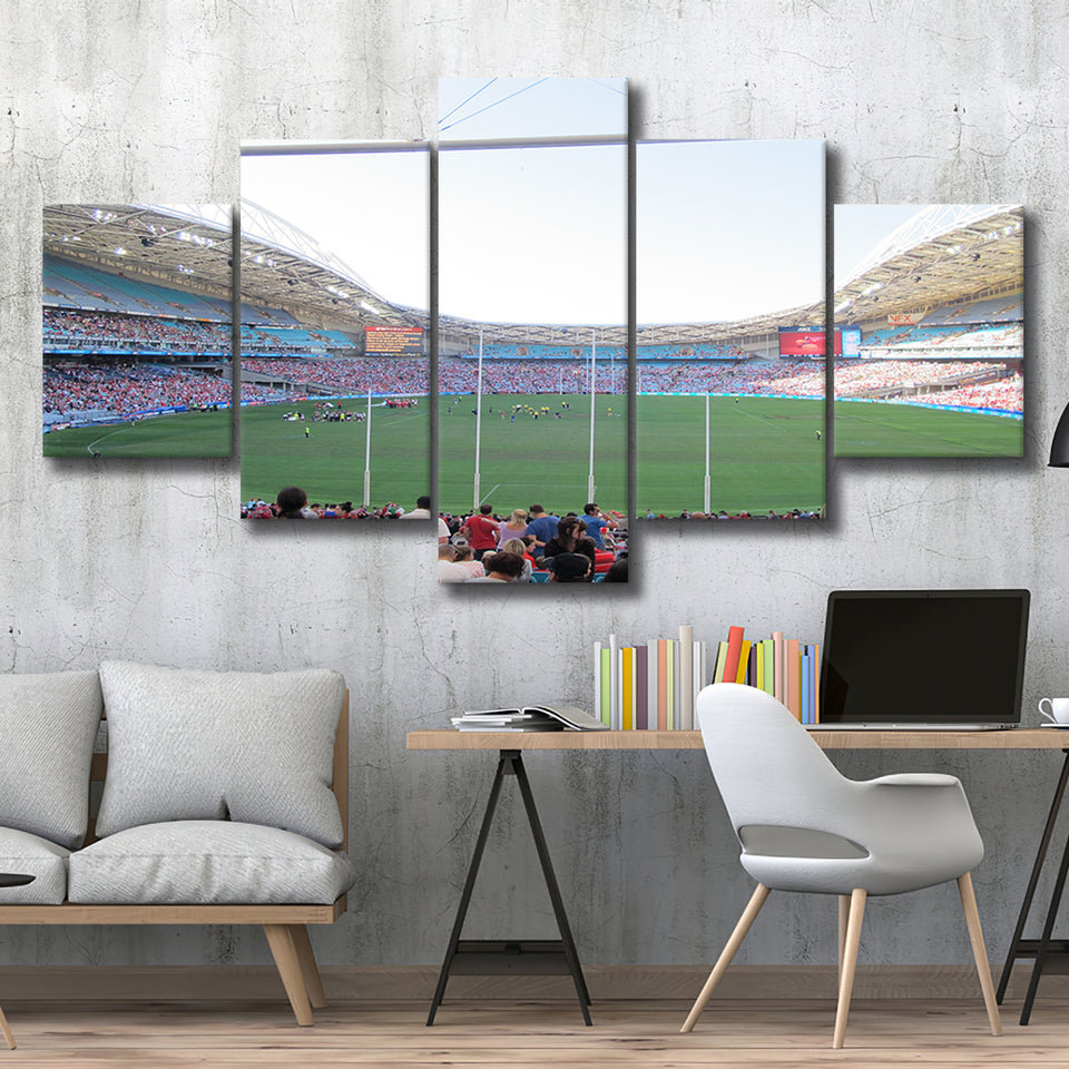 Anz Stadium Essendon, Stadium Canvas, Sport Art, Large Canvas, Multi Panels, Canvas Prints Wall Art Decor