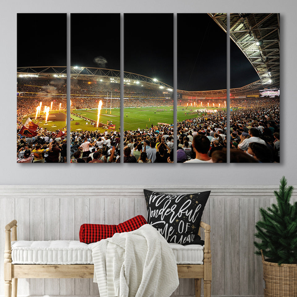 Anz Stadium Grand Final, Stadium Canvas, Sport Art, Gift for him, Multi Panels B, Canvas Prints Wall Art Decor