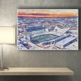 Apogee Stadium North Texas Mean Green Watercolor, Sport Art Prints Fan Gift, Canvas Prints Wall Art Decor