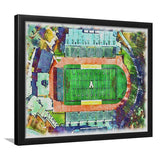 Appalachian Mountaineers Kidd Brewer Stadium Watercolor100, Sport Prints Fan Gift, Framed Art Prints Wall Art Decor