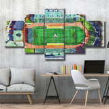 Appalachian Mountaineers Kidd Brewer Stadium Watercolor100, 5 Pieces, Multi Panel Canvas Prints Wall Art Decor