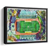 Appalachian Mountaineers Kidd Brewer Stadium Watercolor, Sport Art Prints Fan Gift, Framed Canvas Prints Wall Art Decor