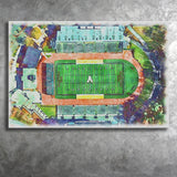 Appalachian Mountaineers Kidd Brewer Stadium Watercolor100, Sport Art Prints Fan Gift, Canvas Prints Wall Art Decor