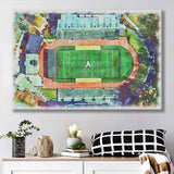 Appalachian Mountaineers Kidd Brewer Stadium Watercolor, Sport Art Prints Fan Gift, Canvas Prints Wall Art Decor
